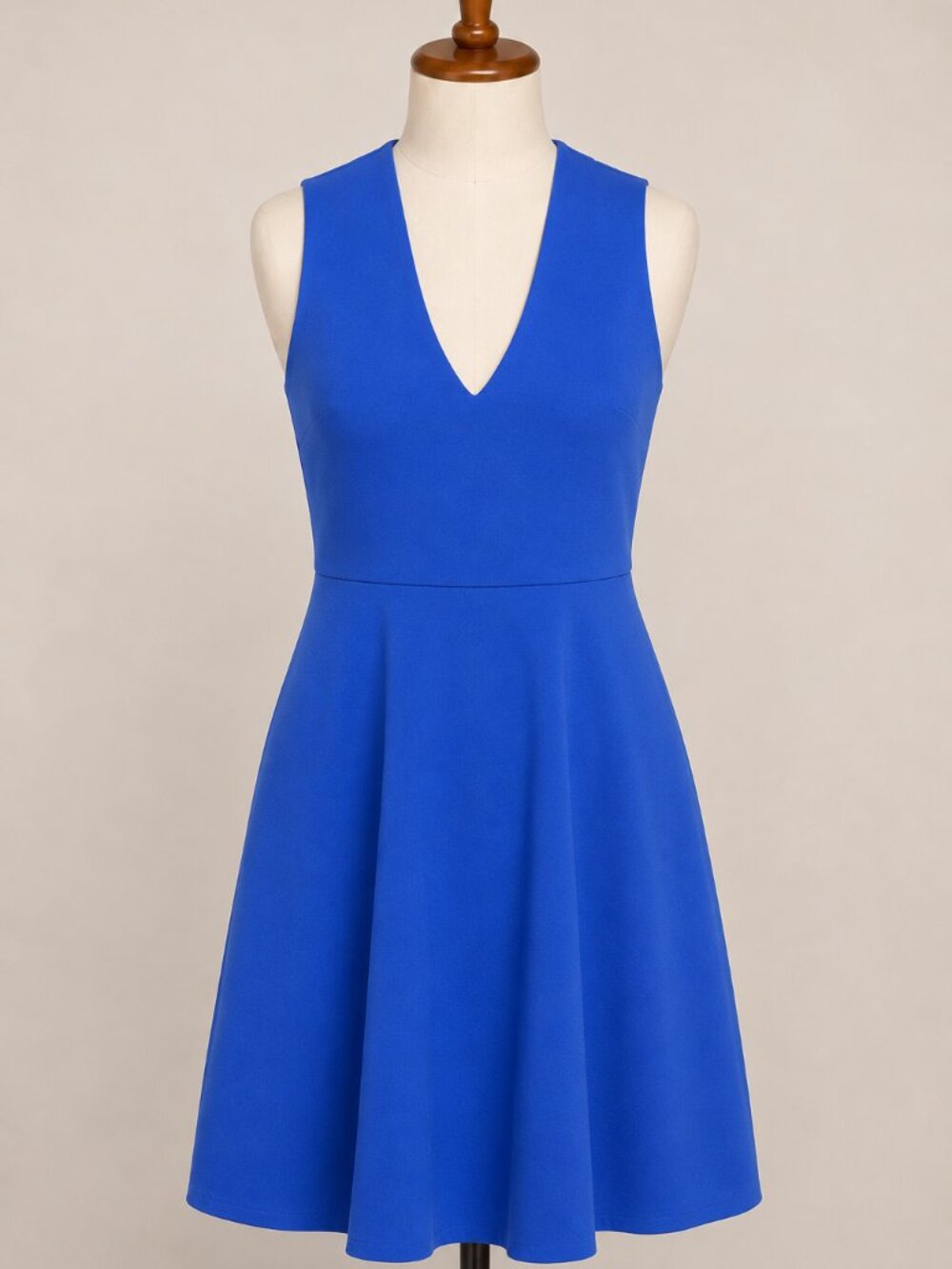 NWT Lulus Going Steady Backless Skater Dress Royal Blue Large